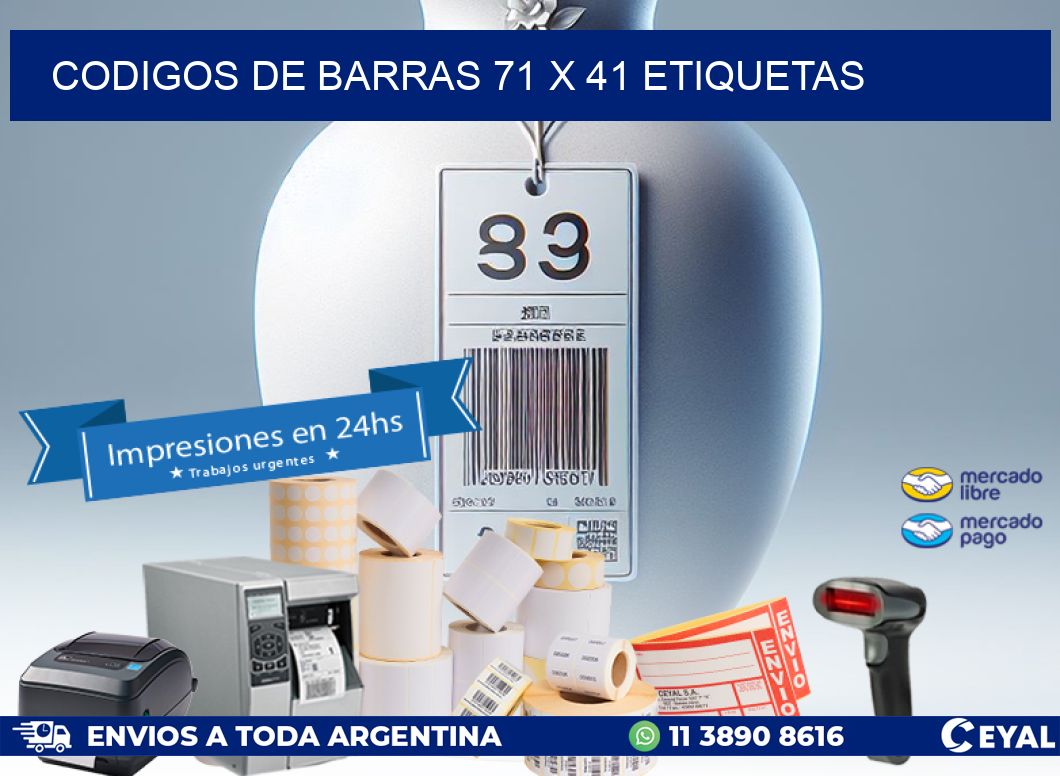 codigos de barras 71 x 41 etiquetas