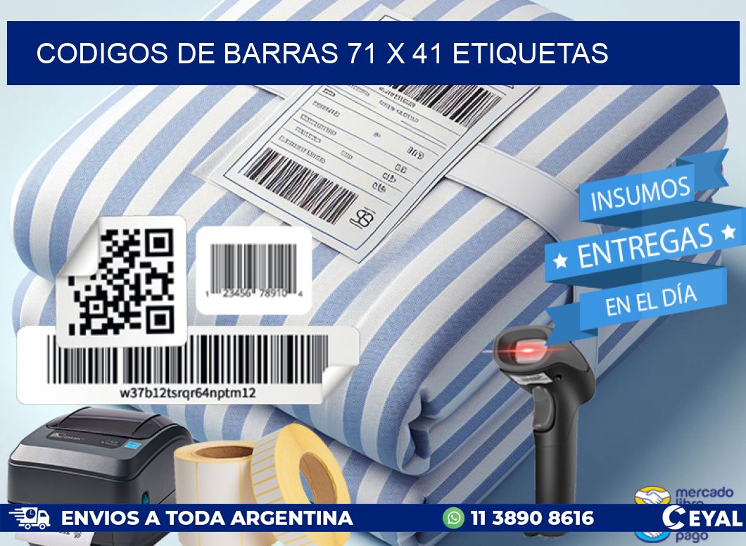 codigos de barras 71 x 41 etiquetas