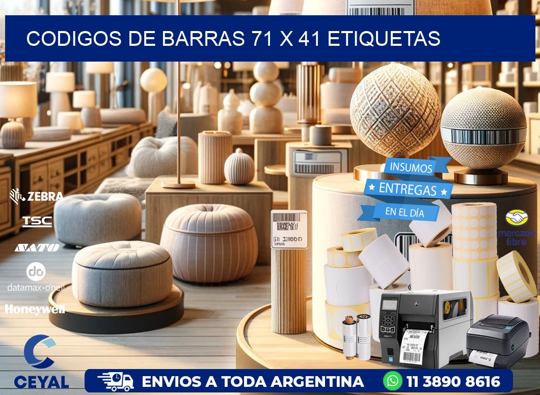 codigos de barras 71 x 41 etiquetas