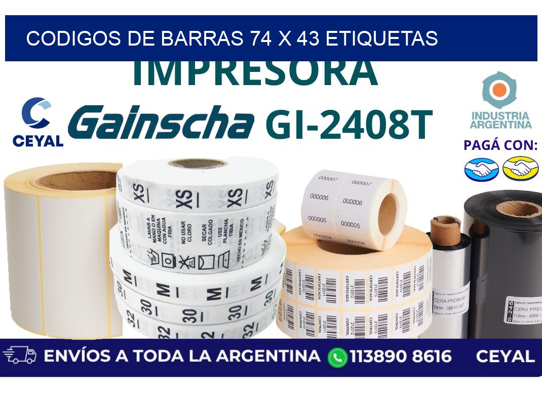 codigos de barras 74 x 43 etiquetas