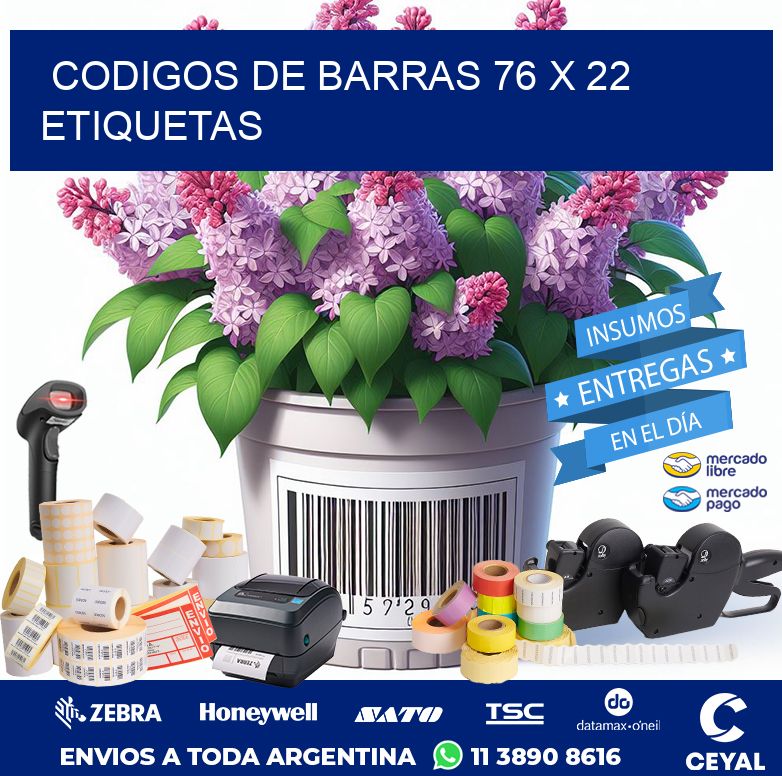 codigos de barras 76 x 22 etiquetas