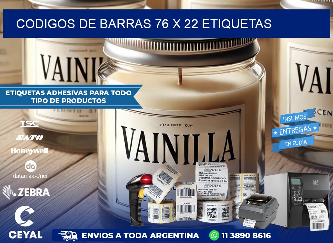 codigos de barras 76 x 22 etiquetas