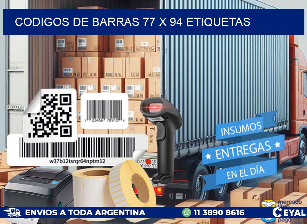 codigos de barras 77 x 94 etiquetas