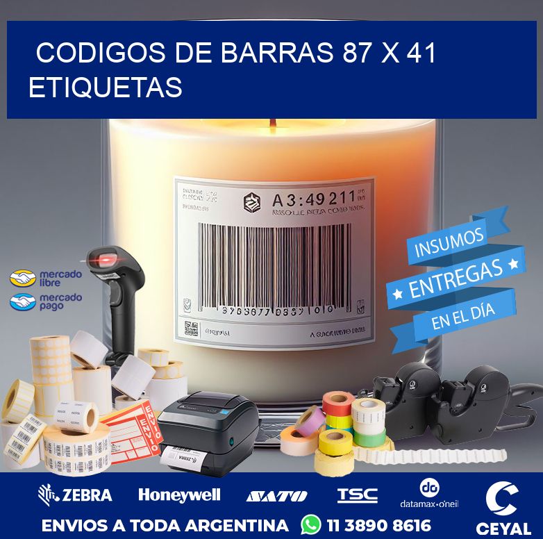 codigos de barras 87 x 41 etiquetas