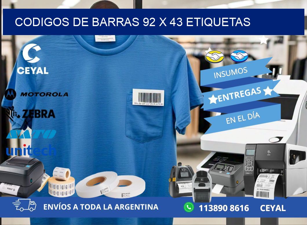 codigos de barras 92 x 43 etiquetas