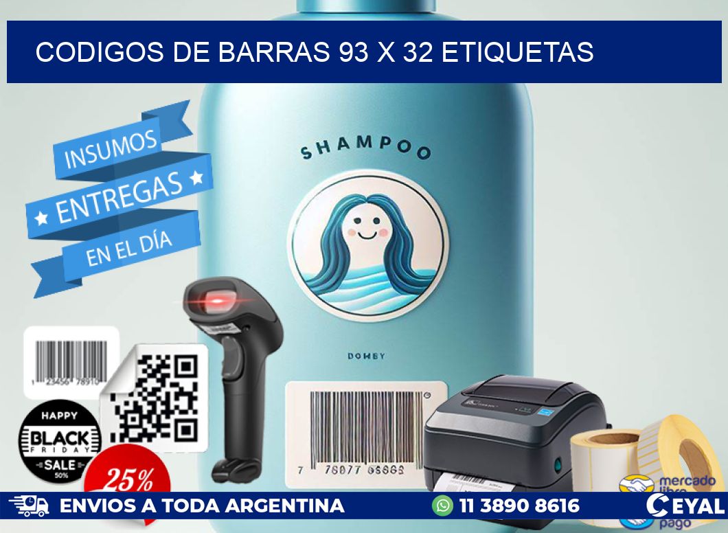 codigos de barras 93 x 32 etiquetas