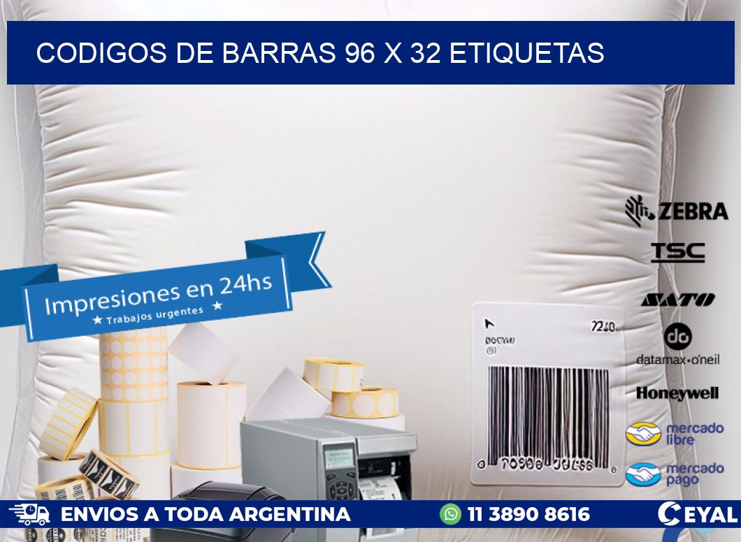 codigos de barras 96 x 32 etiquetas