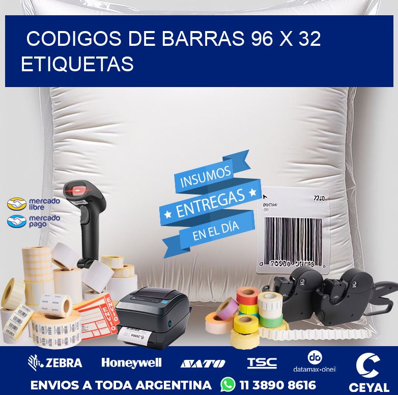 codigos de barras 96 x 32 etiquetas
