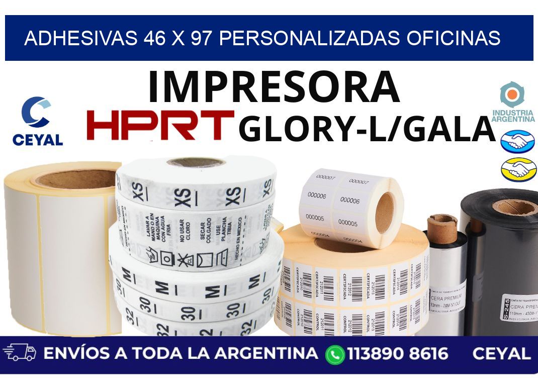 adhesivas 46 x 97 personalizadas oficinas