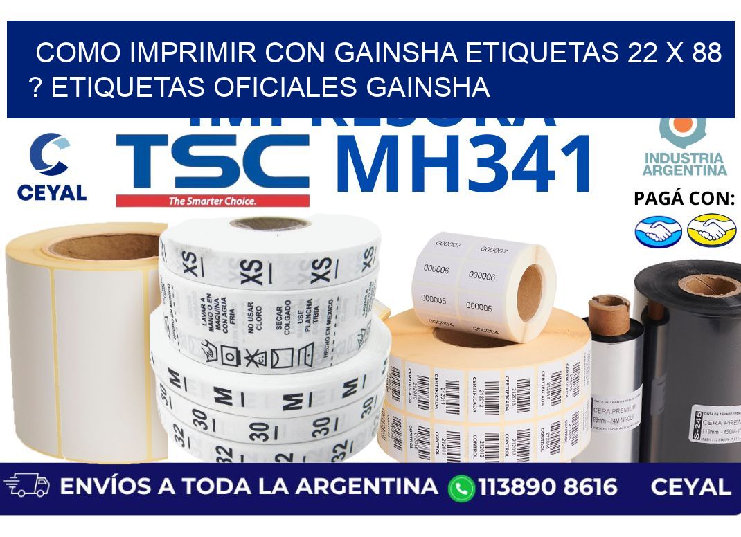 como imprimir con gainsha etiquetas 22 x 88 ? etiquetas oficiales gainsha