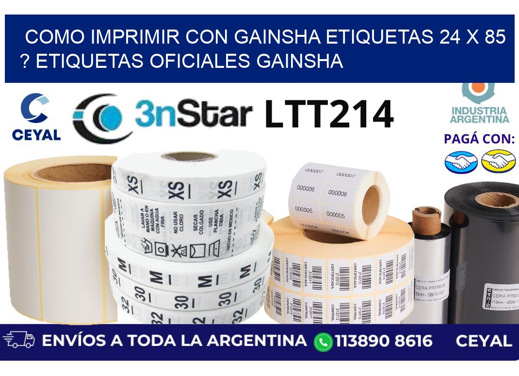 como imprimir con gainsha etiquetas 24 x 85 ? etiquetas oficiales gainsha