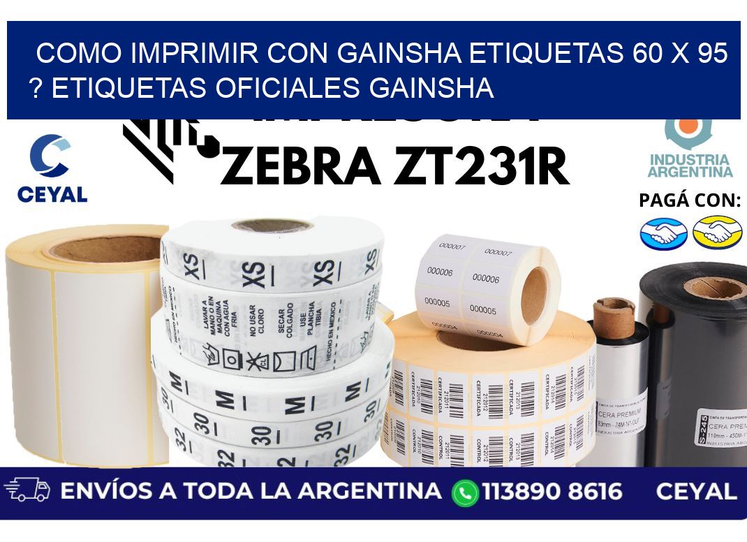 como imprimir con gainsha etiquetas 60 x 95 ? etiquetas oficiales gainsha