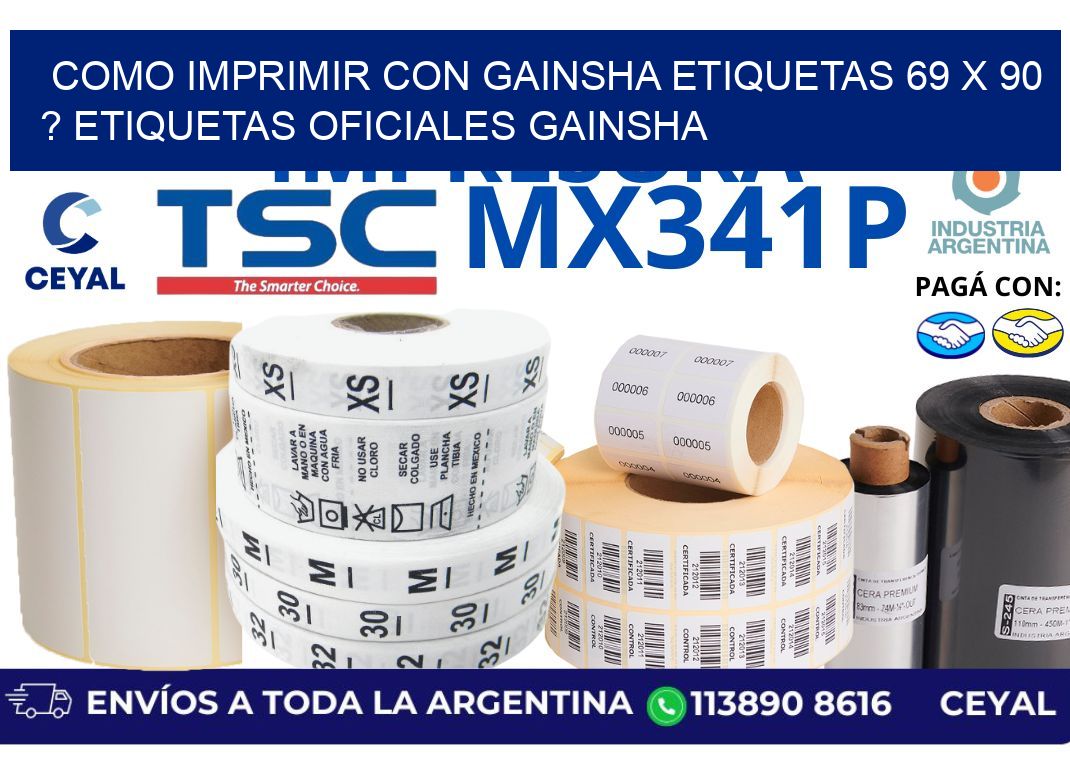 como imprimir con gainsha etiquetas 69 x 90 ? etiquetas oficiales gainsha
