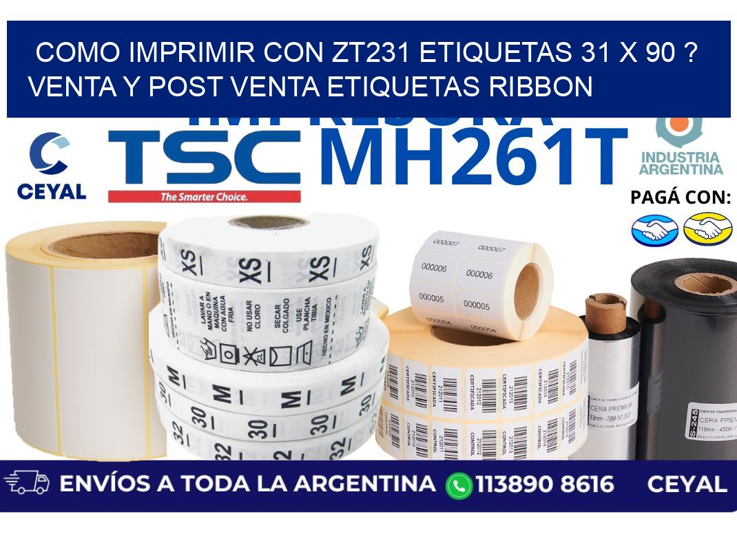 como imprimir con zt231 etiquetas 31 x 90 ? Venta y post venta etiquetas ribbon