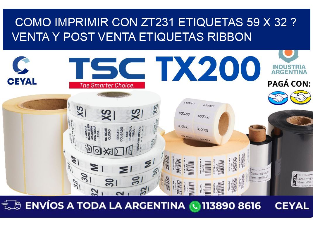 como imprimir con zt231 etiquetas 59 x 32 ? Venta y post venta etiquetas ribbon
