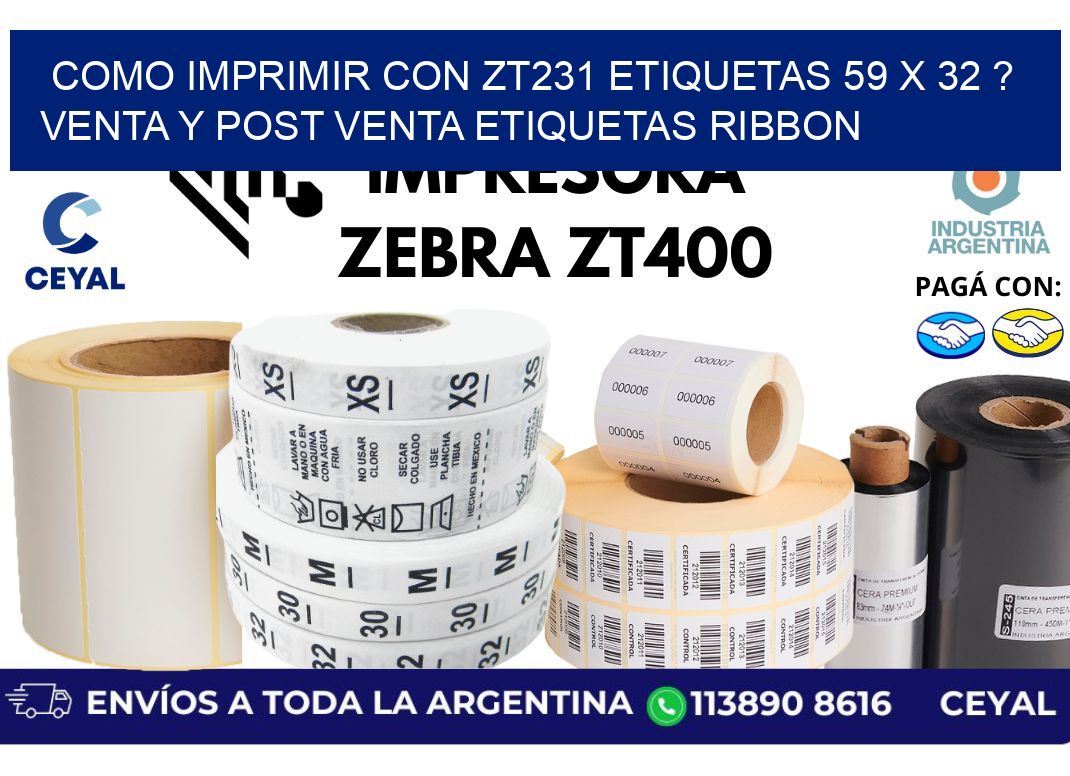 como imprimir con zt231 etiquetas 59 x 32 ? Venta y post venta etiquetas ribbon