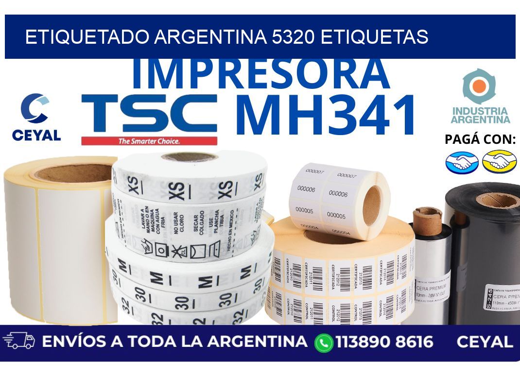 etiquetado argentina 5320 etiquetas
