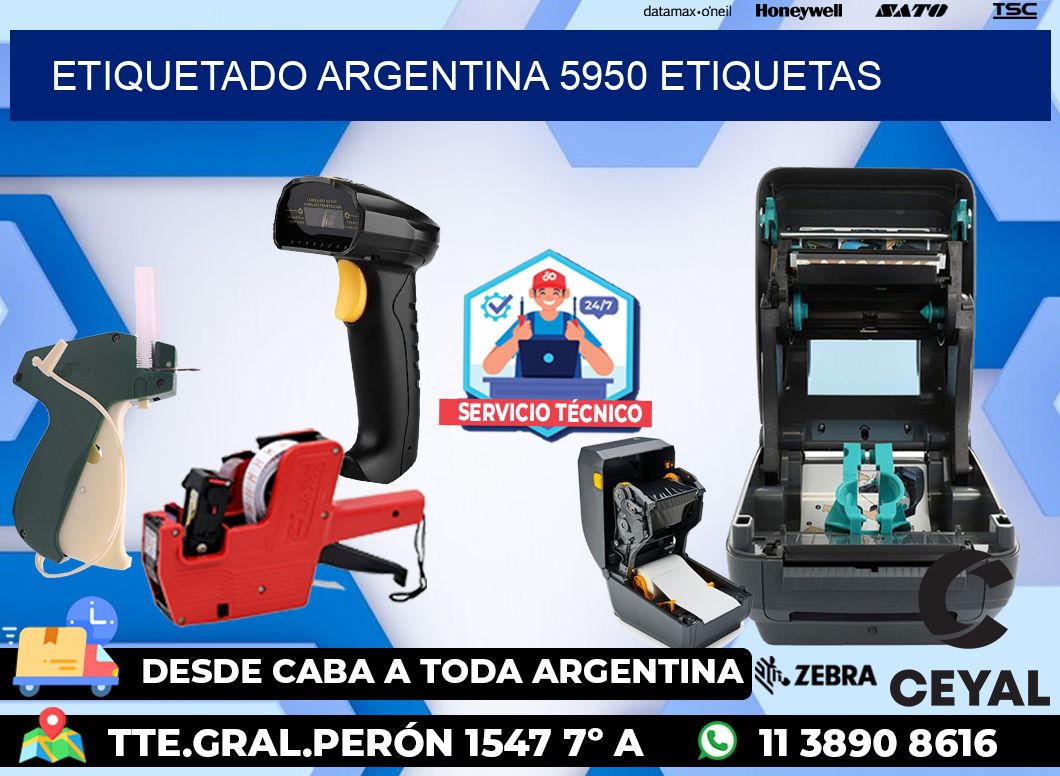 etiquetado argentina 5950 etiquetas