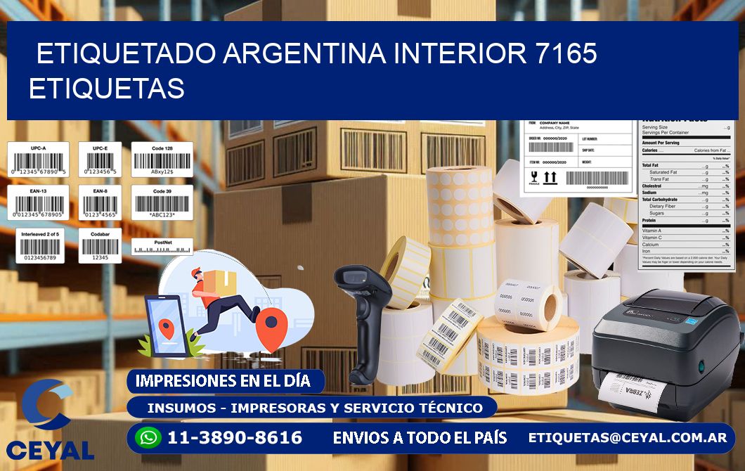 etiquetado argentina interior 7165 etiquetas