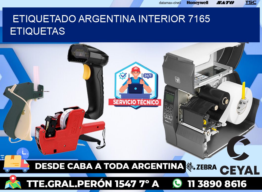 etiquetado argentina interior 7165 etiquetas