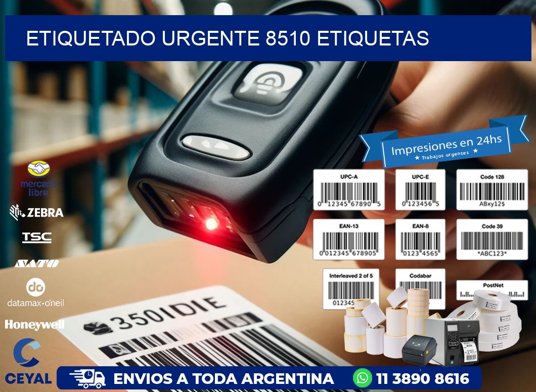 etiquetado urgente 8510 etiquetas