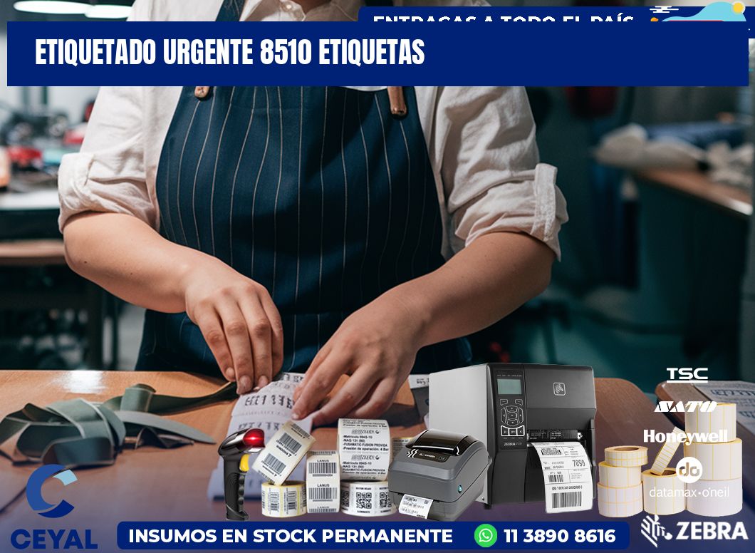 etiquetado urgente 8510 etiquetas