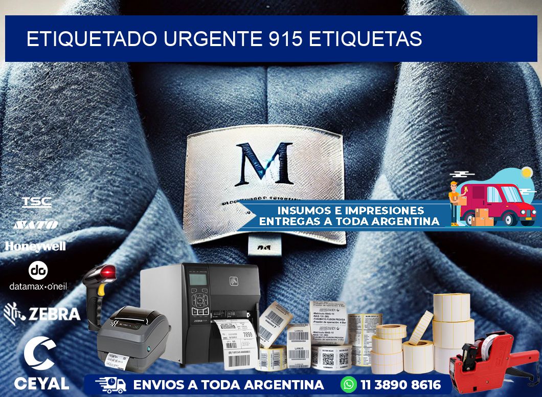 etiquetado urgente 915 etiquetas