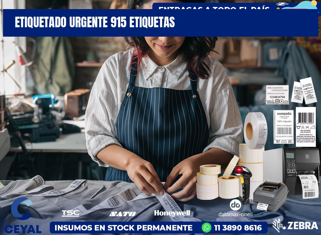 etiquetado urgente 915 etiquetas