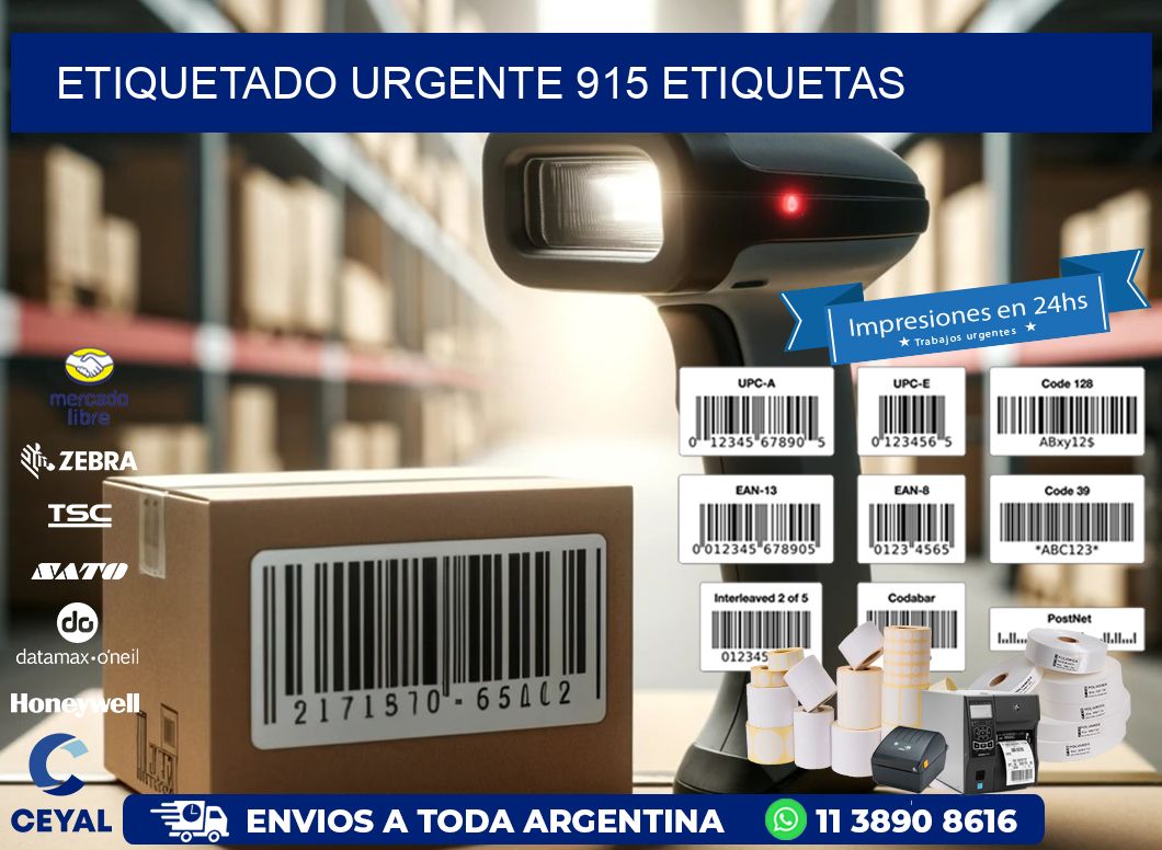 etiquetado urgente 915 etiquetas