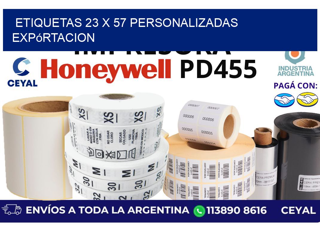 etiquetas 23 x 57 personalizadas expórtacion