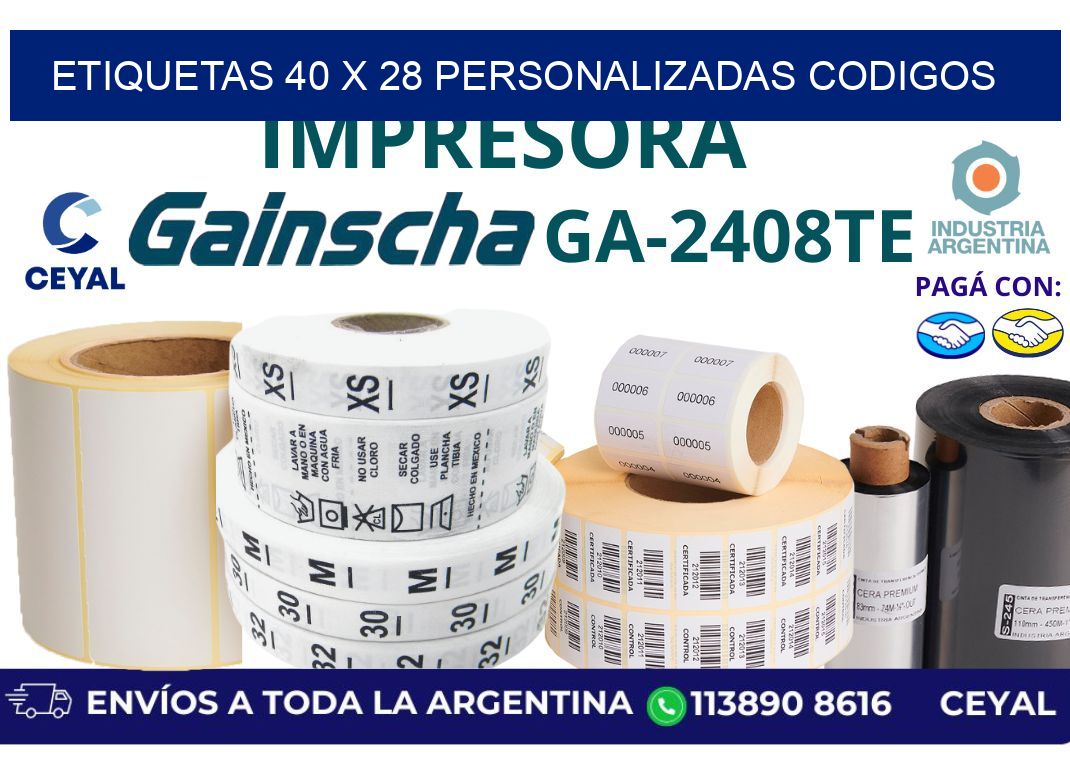 etiquetas 40 x 28 personalizadas codigos