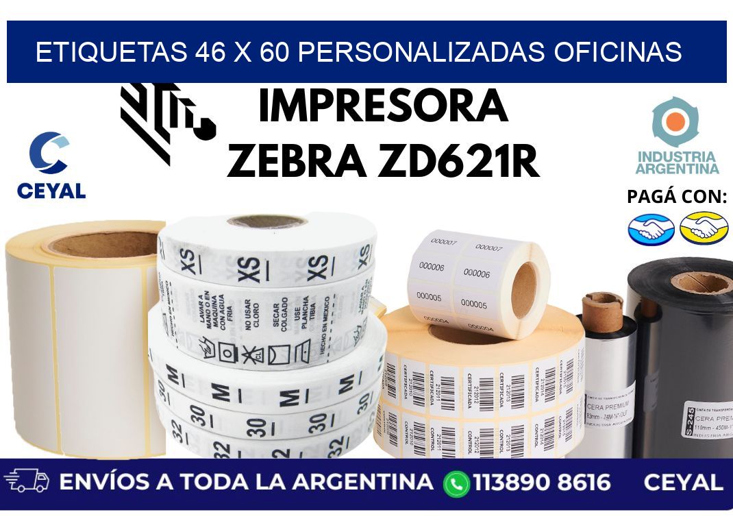 etiquetas 46 x 60 personalizadas oficinas