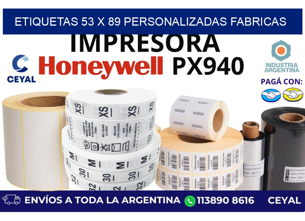 etiquetas 53 x 89 personalizadas fabricas