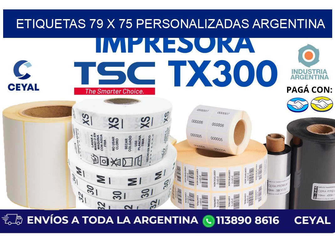 etiquetas 79 x 75 personalizadas argentina