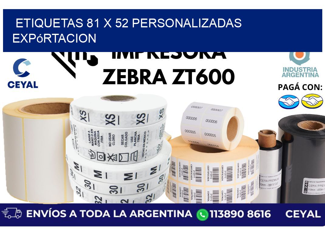etiquetas 81 x 52 personalizadas expórtacion