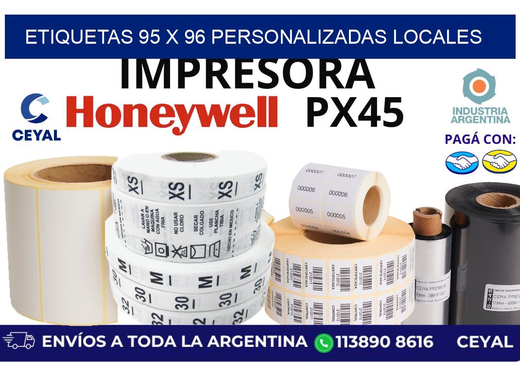 etiquetas 95 x 96 personalizadas locales