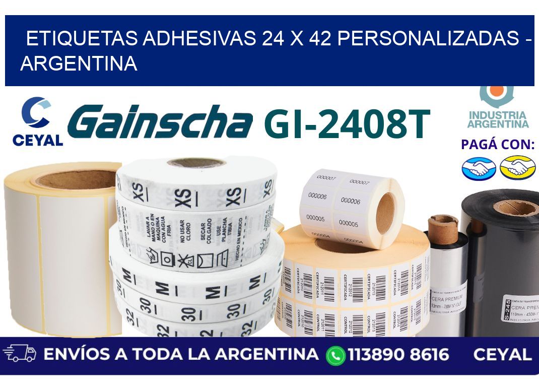etiquetas adhesivas 24 x 42 personalizadas - Argentina