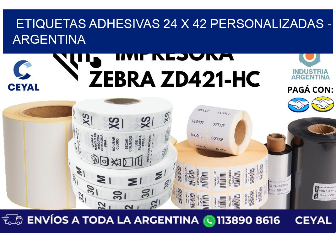 etiquetas adhesivas 24 x 42 personalizadas – Argentina