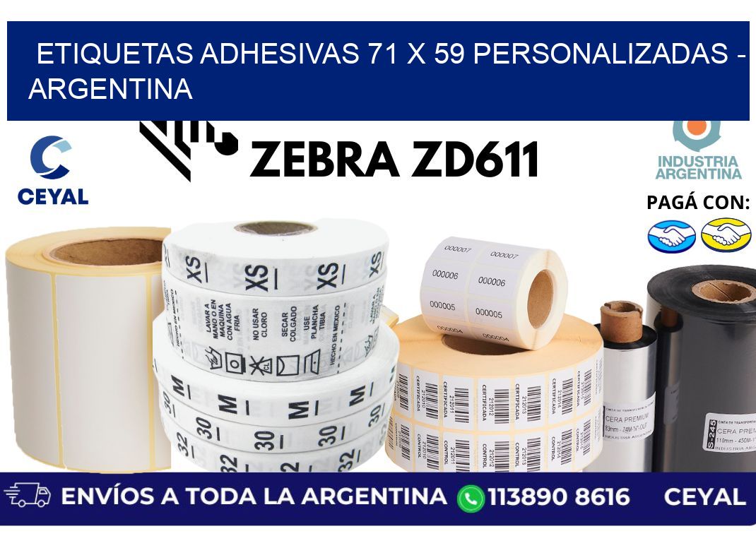 etiquetas adhesivas 71 x 59 personalizadas – Argentina