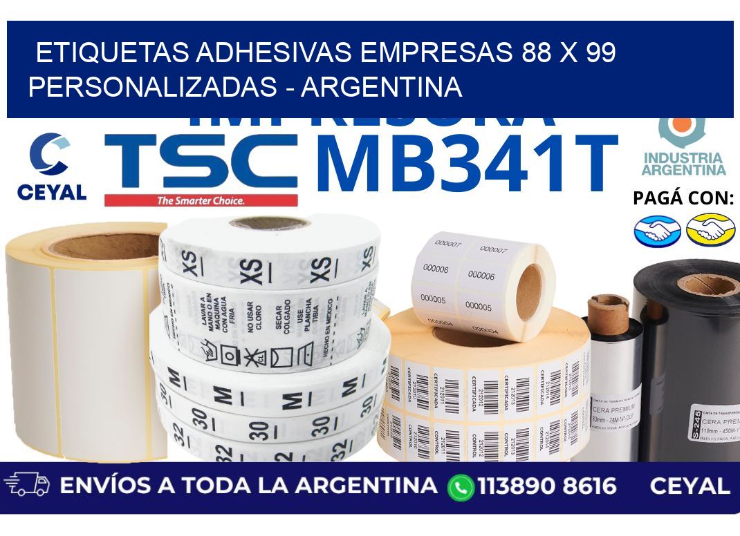 etiquetas adhesivas empresas 88 x 99 personalizadas – Argentina
