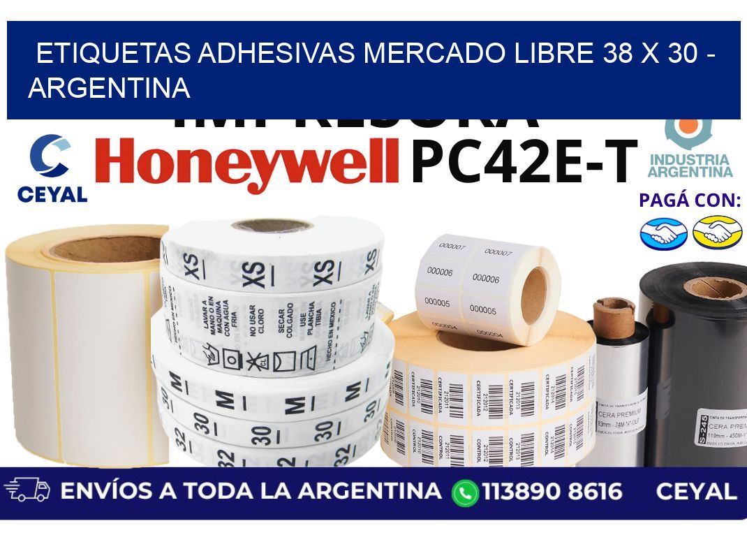 etiquetas adhesivas mercado libre 38 x 30 – Argentina