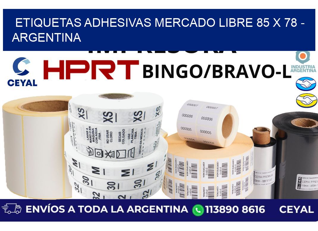 etiquetas adhesivas mercado libre 85 x 78 – Argentina
