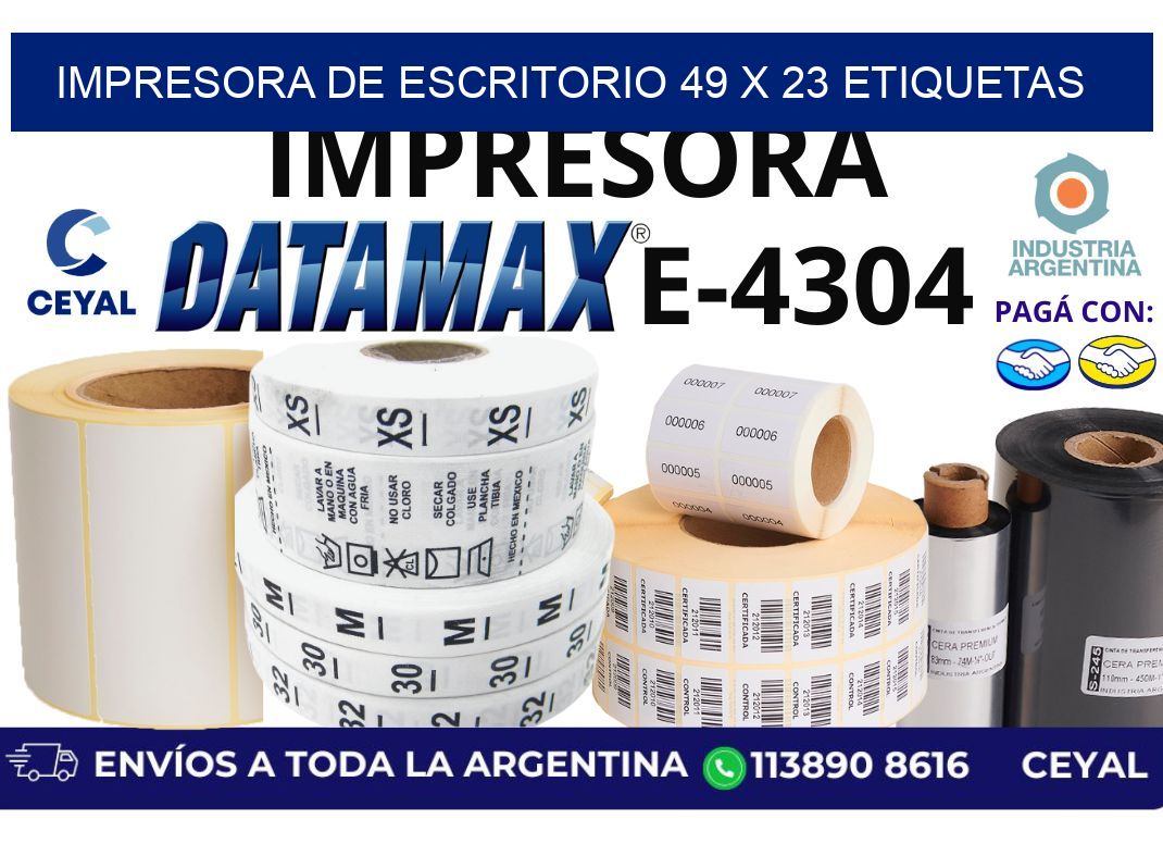 impresora de escritorio 49 x 23 etiquetas