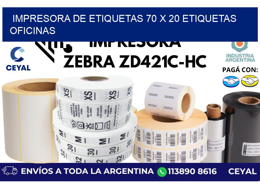 impresora de etiquetas 70 x 20 etiquetas oficinas