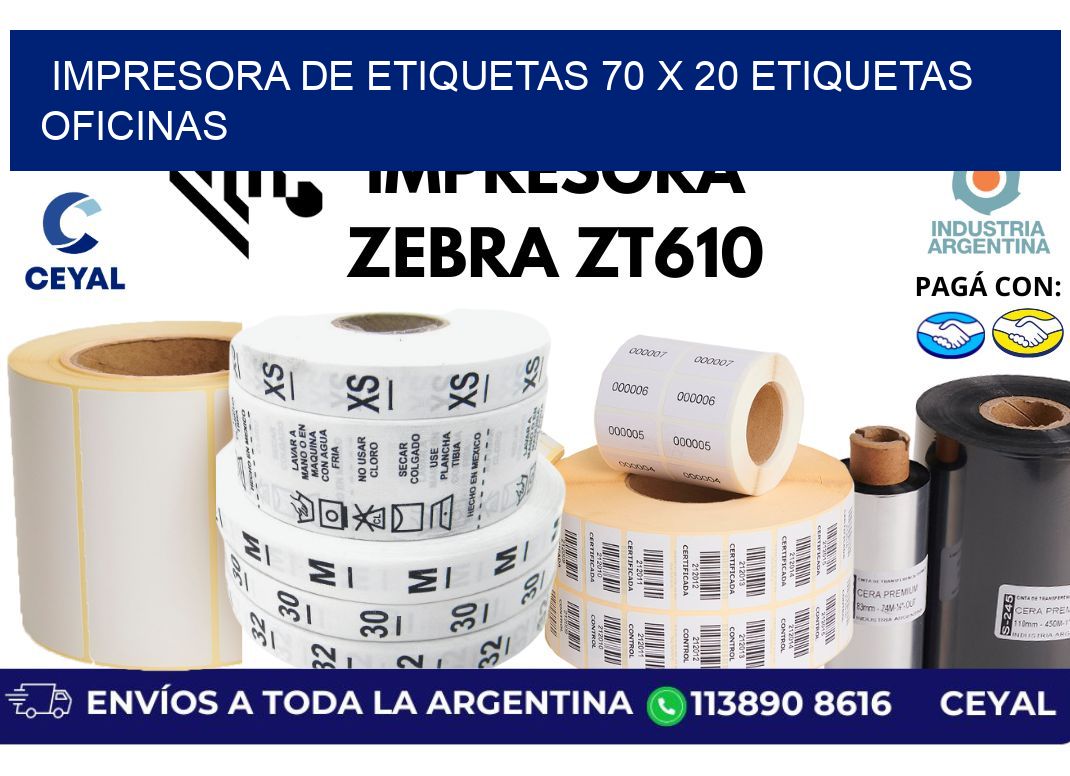 impresora de etiquetas 70 x 20 etiquetas oficinas