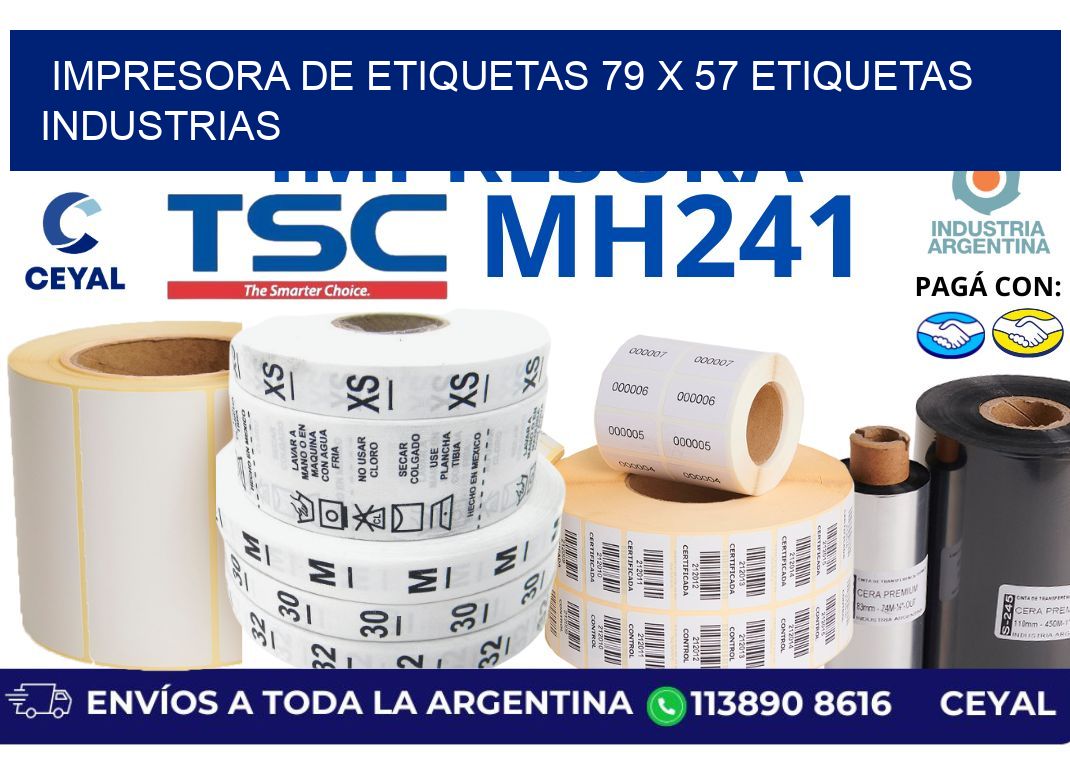 impresora de etiquetas 79 x 57 etiquetas industrias