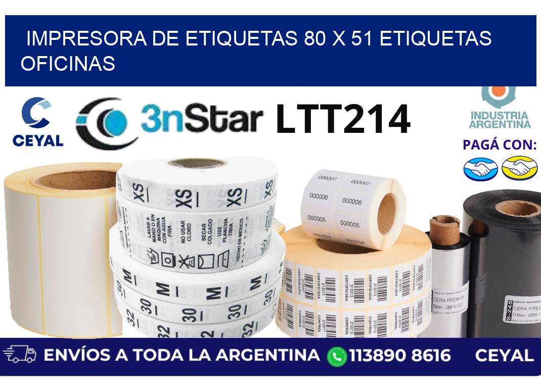 impresora de etiquetas 80 x 51 etiquetas oficinas
