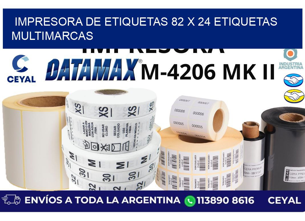 impresora de etiquetas 82 x 24 etiquetas multimarcas