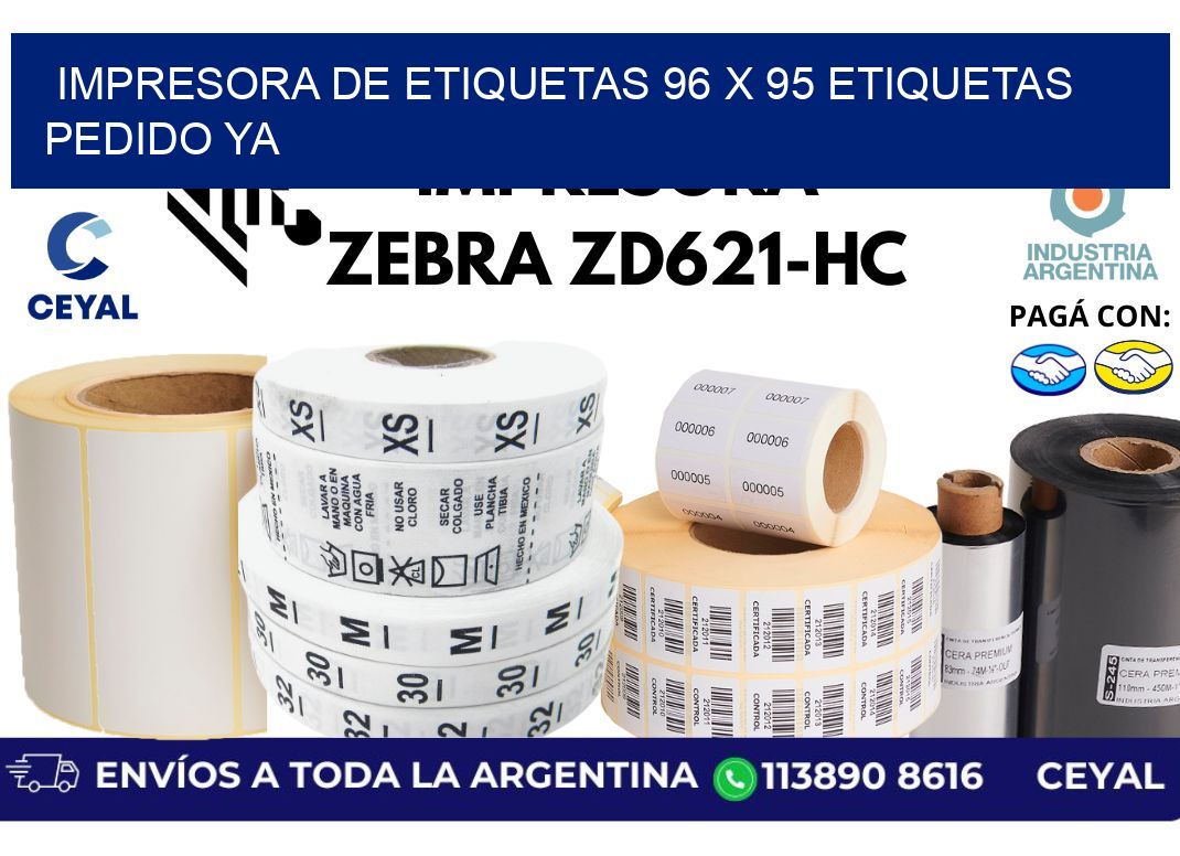 impresora de etiquetas 96 x 95 etiquetas pedido ya