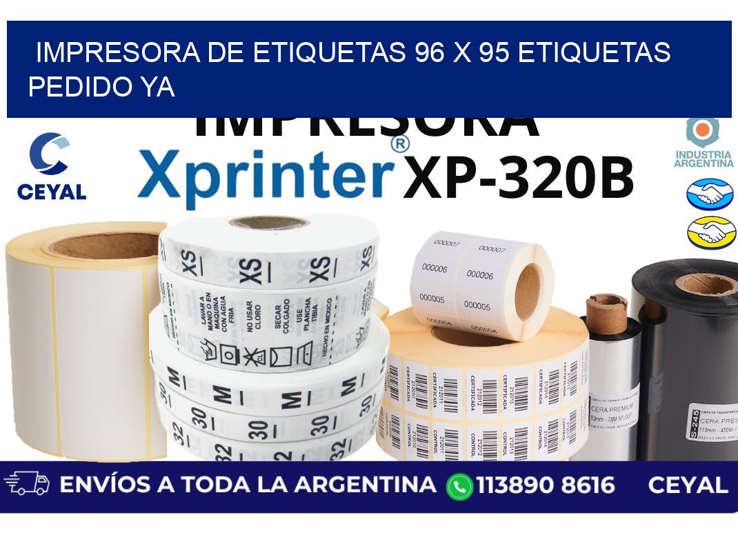 impresora de etiquetas 96 x 95 etiquetas pedido ya